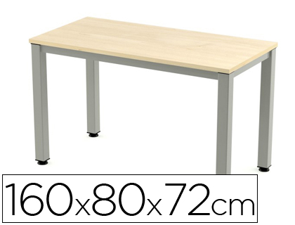 [2002AD01] MESA DE OFICINA ROCADA EXECUTIVE 2002AD01 ALUMINIO /HAYA 160X80 CM