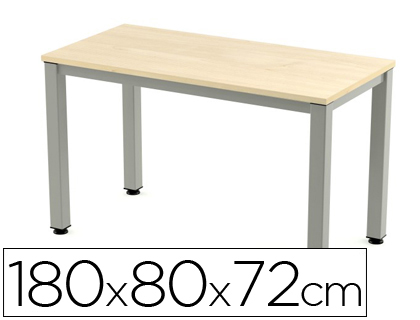 [2003AD01] MESA DE OFICINA ROCADA EXECUTIVE 2003AD01 ALUMINIO /HAYA 180X80 CM