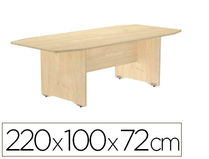 [3003AA01V24] MESA DE REUNION ROCADA MEETING 3003AA01 ESTRUCTURA MADERA HAYA TABLERO MADERA HAYA 220X100X72 CM