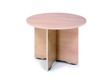 [3005AN01V24] MESA DE REUNION ROCADA MEETING 3005AN01 ESTRUCTURA MADERA GRIS EN ASPAS TABLERO HAYA 100 CM DIAMETRO