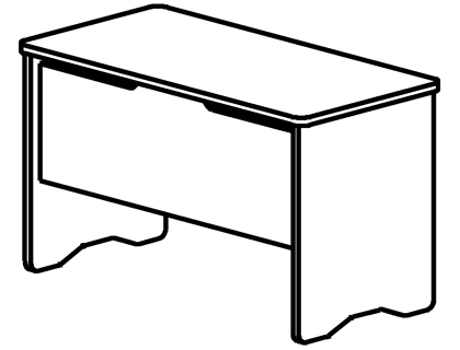 [2000AA01V24] MESA OFICINA ROCADA SERIE WORK 120X60 ACABADO AA01 HAYA/HAYA