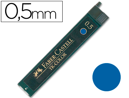 [128544] MINAS FABER DE COLORES 9085 0,5 MM AZUL -ESTUCHE DE 12 MINAS