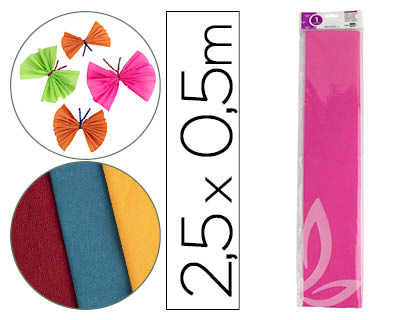 [CP07] PAPEL CRESPON LIDERPAPEL 50 CM X 2.5M 34G/M2 ROSA