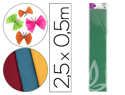 [CP14] PAPEL CRESPON LIDERPAPEL 50 CM X 2.5M 34G/M2 VERDE