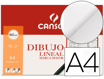 [C200409784] PAPEL DIBUJO MARCA MAYOR 160GR DIN A4 MINIPACK DE 10 HOJAS