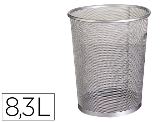 [KF00848] PAPELERA METALICA Q-CONNECT REJILLA GRIS 190X260X235 MM