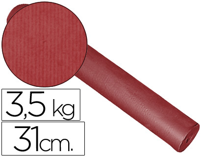 [KFC-B 31CM] PAPEL DE REGALO KRAFT LISO KFC BOBINA ANCHO 31 CM PESO 3,5 KG GRAMAJE 60 GR COLOR BURDEOS