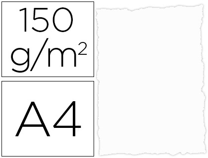 [2609] PAPEL PERGAMINO DIN A4 TROQUELADO 150 GR COLOR PARCHMENT BLANCO PAQUETE DE 25 HOJAS