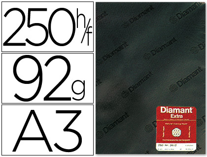 [DIN A3] PAPEL VEGETAL DIAMANT DIN A3 92 GR HOJA