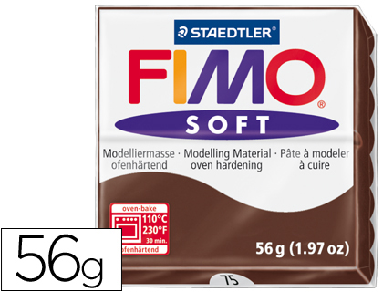 [8020-75] PASTA STAEDTLER FIMO SOFT 57 GR COLOR CHOCOLATE