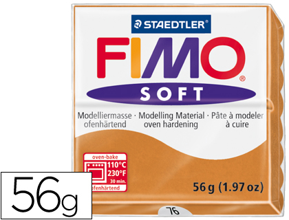 [8020-76] PASTA STAEDTLER FIMO SOFT 57 GR COLOR COGÑAC