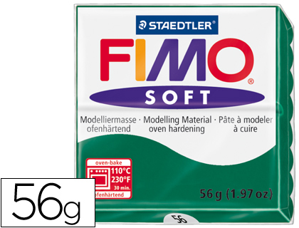 [8020-56] PASTA STAEDTLER FIMO SOFT 57 GR COLOR VERDE ESMERALDA