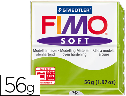 [8020-50] PASTA STAEDTLER FIMO SOFT 57 GR COLOR VERDE MANZANA