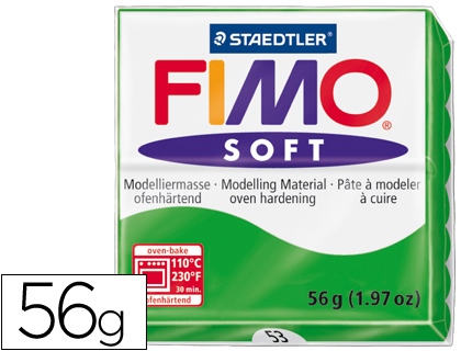 [8020-53] PASTA STAEDTLER FIMO SOFT 57 GR COLOR VERDE TROPICAL