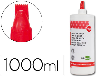 [PG01] PEGAMENTO COLA BLANCA LAVABLE LIDERPAPEL BOTE DE 1000 ML