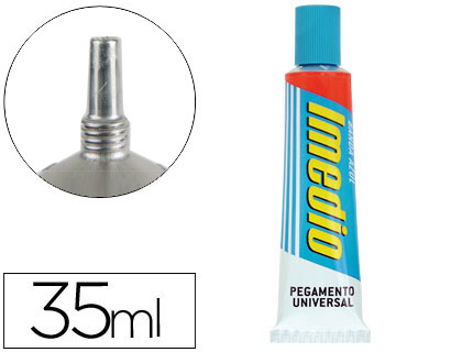 [7003379] PEGAMENTO IMEDIO UNIVERSAL TRANSPARENTE BANDA AZUL 35 ML UNIDAD