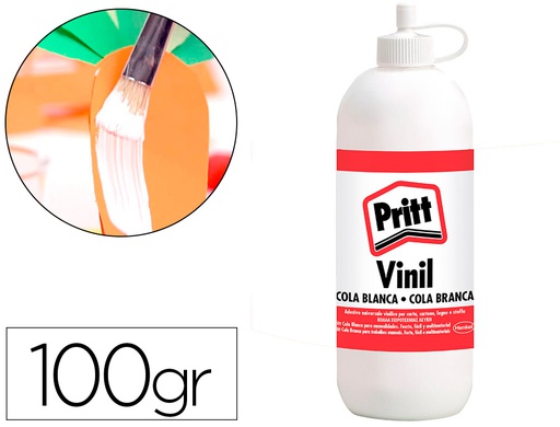 [1869964] PEGAMENTO COLA BLANCA PRITT VINIL BOTE DE 100 GR