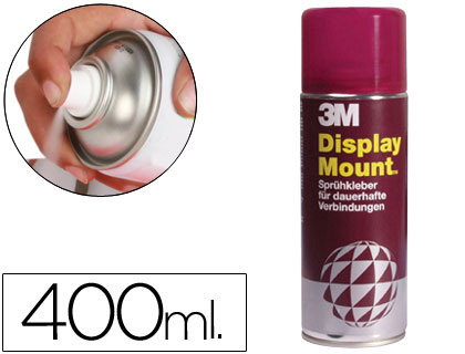 [YP208060670 (D-MFL)] PEGAMENTO 3M SPRAY DISPLAY MOUNT ADHESIVO PERMANENTE BOTE DE 400 ML