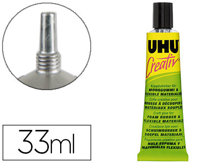 [62931] PEGAMENTO UHU CREATIV PARA GOMA EVA Y MATERIALES FLEXIBLES 33 ML