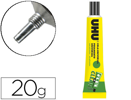 [39482] PEGAMENTO UHU UNIVERSAL FLEX+CLEAN SIN DISOLVENTE 20 GR UNIDAD