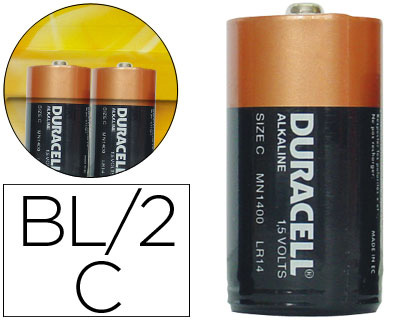 [940280] PILA DURACELL ALCALINA PLUS C BLISTER DE 2 UNIDADES