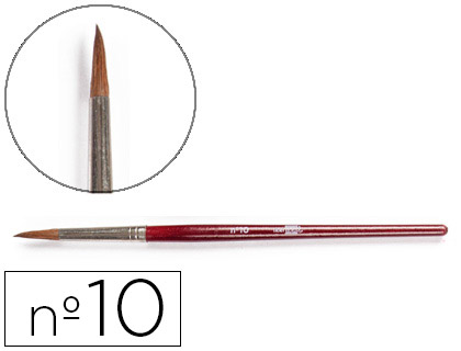 [PI10] PINCELES ACUARELA LIDERPAPEL Nº 10 VIROLA CROMADA PELO ENGOMADO