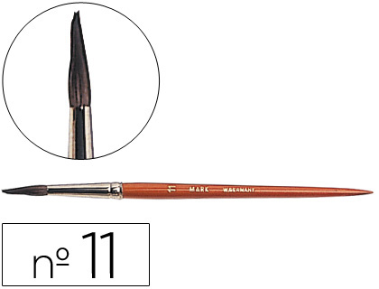 [PI11] PINCELES ACUARELA LIDERPAPEL Nº 11 VIROLA CROMADA PELO ENGOMADO