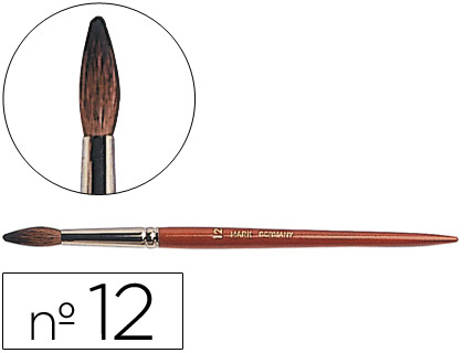[PI12] PINCELES ACUARELA LIDERPAPEL Nº 12 VIROLA CROMADA PELO ENGOMADO