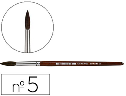 [711135] PINCELES ACUARELA PELIKAN SERIE 25 N.5 VIROLA ALUMINIO