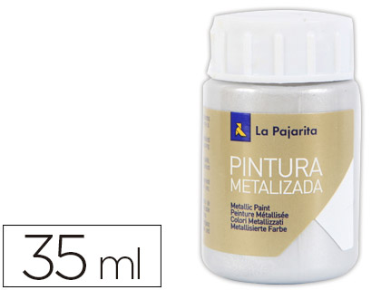 [123722] PINTURA METALIZADA LA PAJARITA PLATA 35 ML