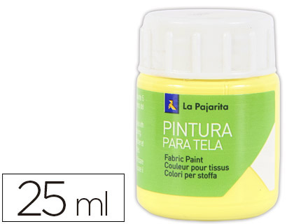 [113671] PINTURA PARA TELA LA PAJARITA AMARILLO CLARO 25 ML