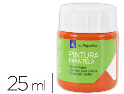 [113171] PINTURA PARA TELA LA PAJARITA ANARANJADO 25 ML