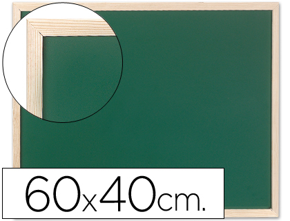[KF03584] PIZARRA VERDE Q-CONNECT MARCO DE MADERA 60X40 CM SIN REPISA