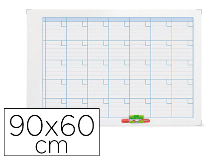 [3048101] PLANNING MAGNETICO NOBO MENSUAL ROTULABLE MARCO METALICO 90X60 CM