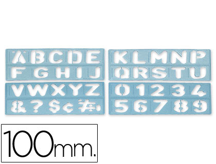 [PY03] PLANTILLA LIDERPAPEL ROTULACION 1800 LETRAS Y NUMEROS 100 MM