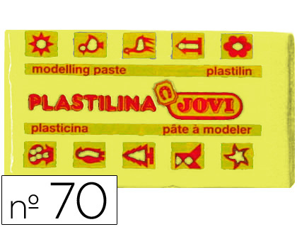 [70-02] PLASTILINA JOVI 70 AMARILLO CLARO UNIDAD TAMAÑO PEQUEÑO