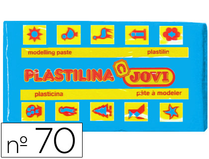 [70-12] PLASTILINA JOVI 70 AZUL CLARO UNIDAD TAMAÑO PEQUEÑO