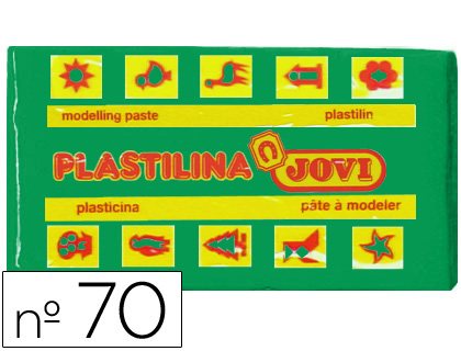 [70-10] PLASTILINA JOVI 70 VERDE CLARO UNIDAD TAMAÑO PEQUEÑO