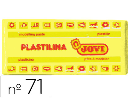 [71-02] PLASTILINA JOVI 71 AMARILLO CLARO UNIDAD TAMAÑO MEDIANO