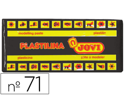 [71-15] PLASTILINA JOVI 71 NEGRO UNIDAD TAMAÑO MEDIANO