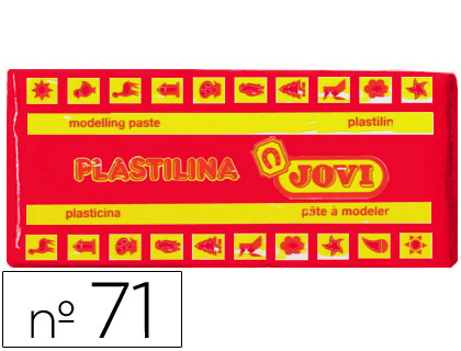 [71-05] PLASTILINA JOVI 71 ROJO UNIDAD TAMAÑO MEDIANO