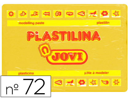 [72-03] PLASTILINA JOVI 72 AMARILLO OSCURO UNIDAD TAMAÑO GRANDE