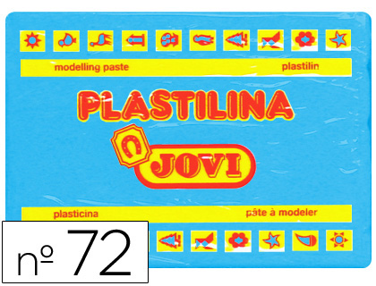 [72-12] PLASTILINA JOVI 72 AZUL CLARO UNIDAD TAMAÑO GRANDE
