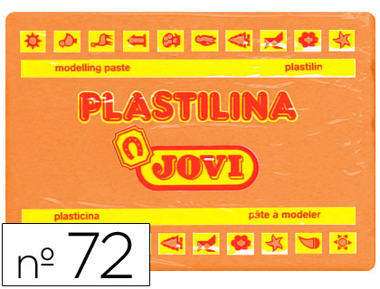 [72-04] PLASTILINA JOVI 72 NARANJA UNIDAD TAMAÑO GRANDE