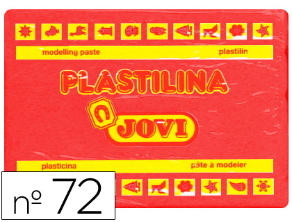 [72-05] PLASTILINA JOVI 72 ROJO UNIDAD TAMAÑO GRANDE