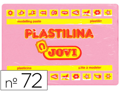 [72-07] PLASTILINA JOVI 72 ROSA UNIDAD TAMAÑO GRANDE