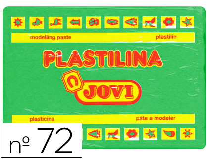[72-10] PLASTILINA JOVI 72 VERDE CLARO UNIDAD TAMAÑO GRANDE