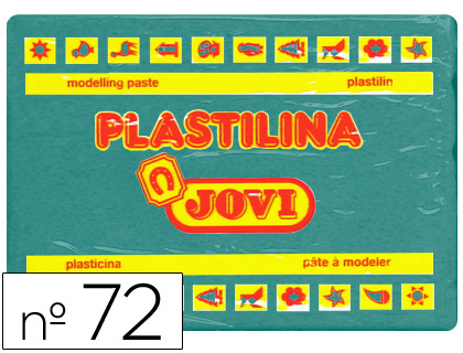 [72-11] PLASTILINA JOVI 72 VERDE OSCURO UNIDAD TAMAÑO GRANDE