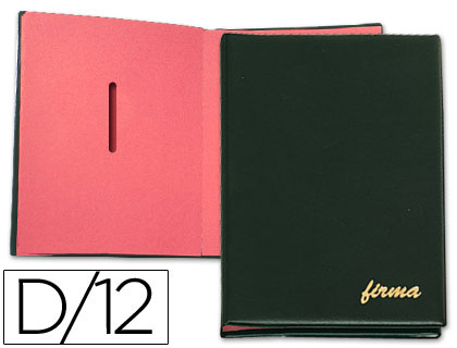 [87401] PORTAFIRMAS PARDO 0874 12 DEPARTAMENTOS COLOR NEGRO