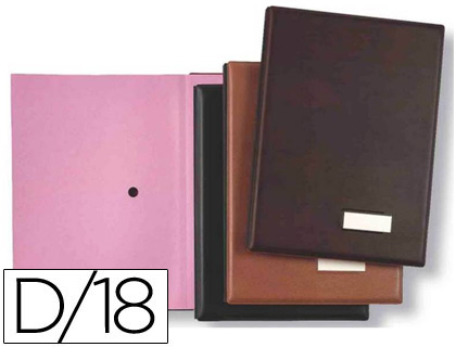 [87501] PORTAFIRMAS PARDO 0875 18 DEPARTAMENTOS COLOR NEGRO